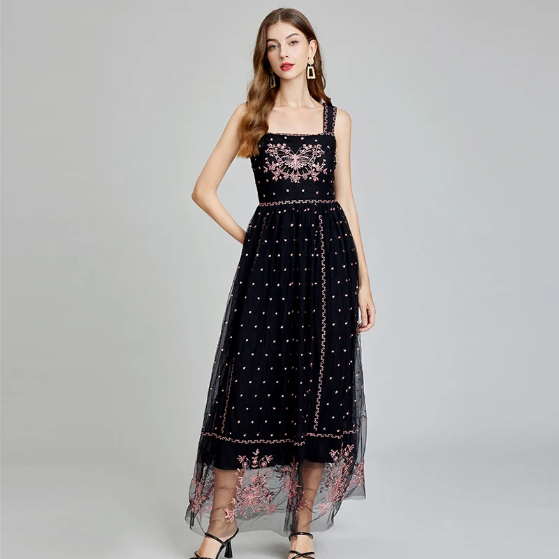 Fashion Summer Long Party Evevning Dresses Women 2024 Runway Sleeveless Embroidery Mesh Dress Sexy Vestidos De Fiesta Elegant
Fashion Summer Long Party Evevning Dresses Women 2024 Runway Sleeveless Embroidery Mesh Dress Sexy Vestidos De Fiesta Elegant