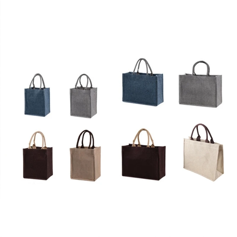 E74B Jute Burlap Tote Large Reusable Grocery Bags with Handles Women Shopping Bag Beach Travel Storage
E74B Jute Burlap Tote Large Reusable Grocery Bags with Handles Women Shopping Bag Beach Travel Storage