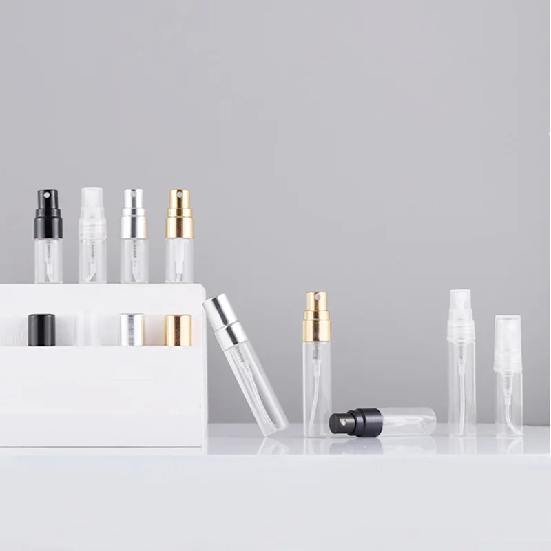 100pcs Electrolytic Aluminum Half-cover Spray Perfume Bottle Glass Vial Perfume Atomizer Travel Refillable Cosmetic Container
100pcs Electrolytic Aluminum Half-cover Spray Perfume Bottle Glass Vial Perfume Atomizer Travel Refillable Cosmetic Container