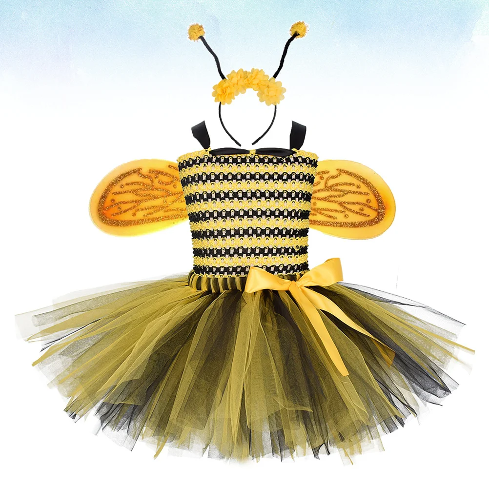 Платье для косплея пчелы, газовая юбка, костюм с крыльями, вечерние тюлевые юбки для выступлений, Хэллоуин, день рождения, 3-4 года 
Платье для косплея пчелы, газовая юбка, костюм с крыльями, вечерние тюлевые юбки для выступлений, Хэллоуин, день рождения, 3-4 года