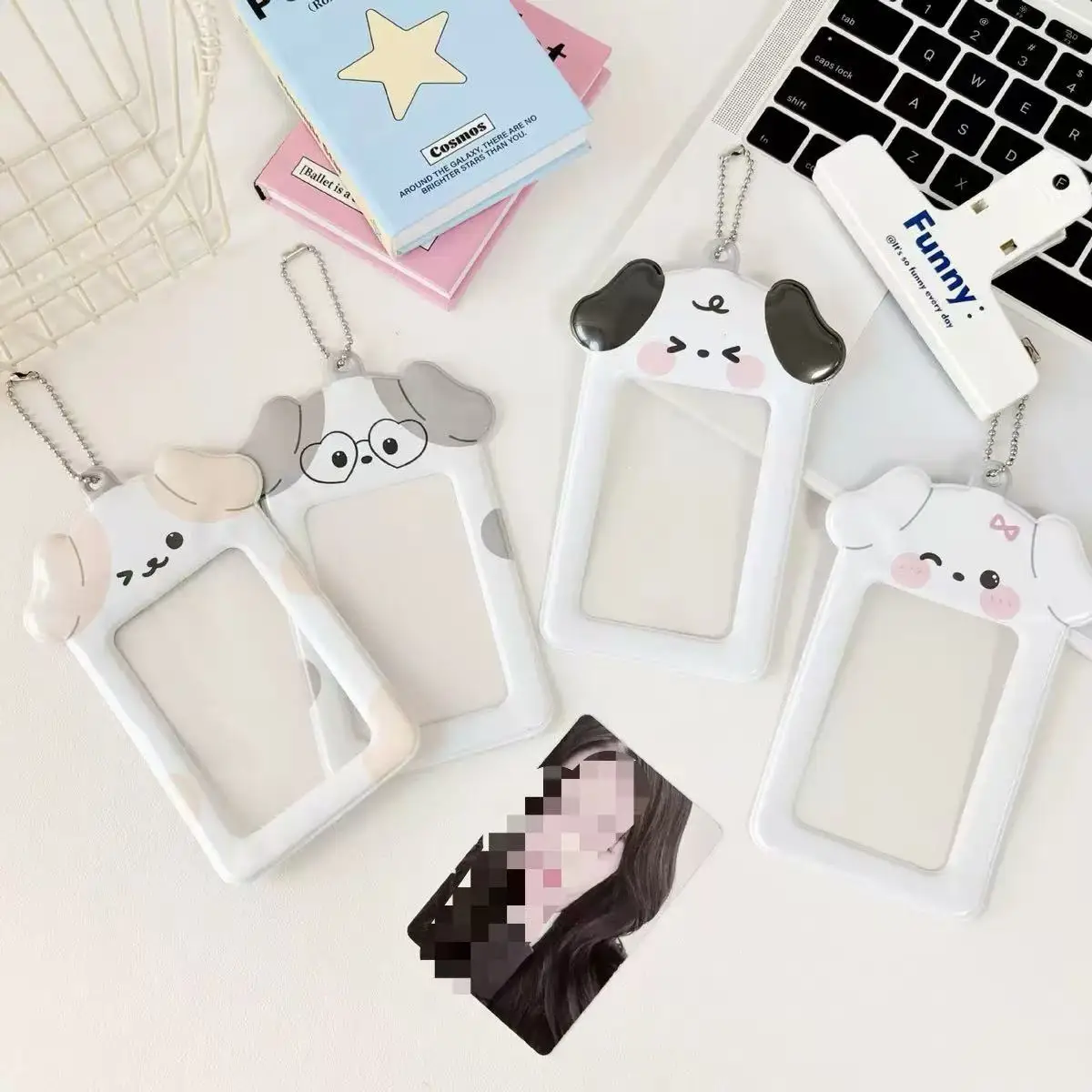 1PC Ins Style Cartoon Puppy Photocard Holder with Keychains Cute 3inch Cards Protect Sleeves for Students
1PC Ins Style Cartoon Puppy Photocard Holder with Keychains Cute 3inch Cards Protect Sleeves for Students