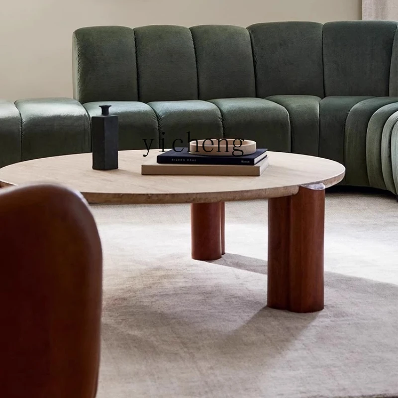 Zz coffee table medieval marble retro living room small natural solid wood round home
Zz coffee table medieval marble retro living room small natural solid wood round home