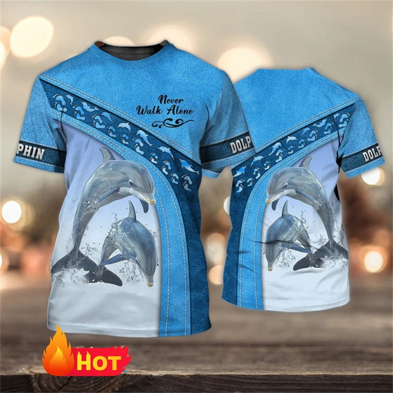 Trendy 3d Print Dolphin Animal Graphic T-shirt For Men And Women Summer Fashion Casual T Shirt Personality Round Neck Tees Tops
Trendy 3d Print Dolphin Animal Graphic T-shirt For Men And Women Summer Fashion Casual T Shirt Personality Round Neck Tees Tops