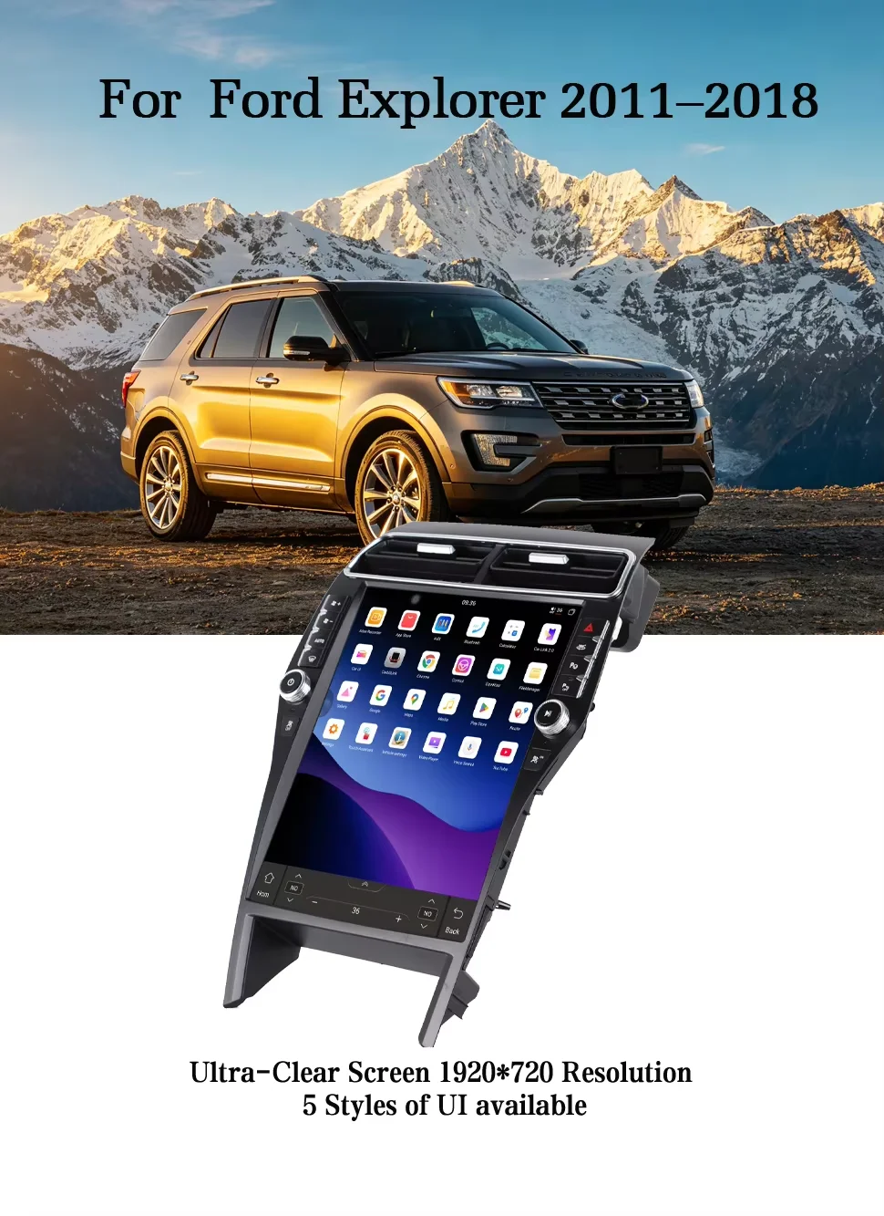 16.2" Android 14 For Ford Explorer 2011-2019 Car Radio Multimedia Stereo Wireless CarPlay GPS Navigation 4G DSP Upgrade Screen
16.2" Android 14 For Ford Explorer 2011-2019 Car Radio Multimedia Stereo Wireless CarPlay GPS Navigation 4G DSP Upgrade Screen