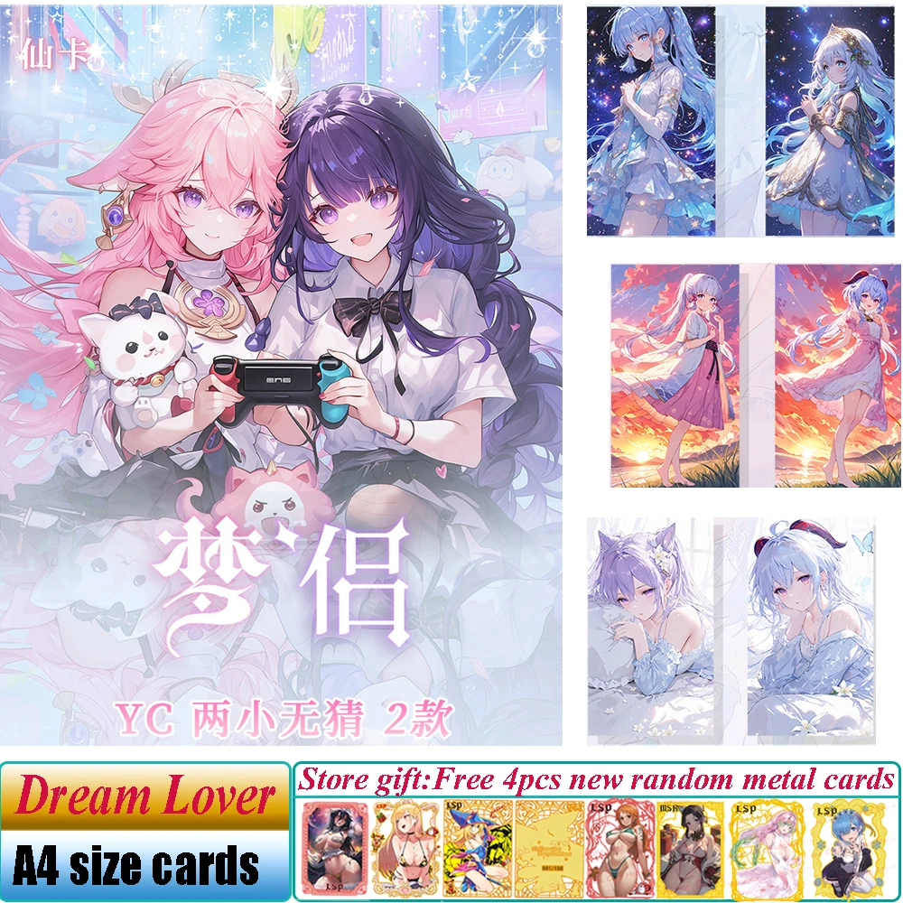 New Xianka Dream Lover A4 Size Goddess Story Collection Cards Ganyu Hutao Yae Miko Highly Popular Game Goddess TCG CCG Boards
New Xianka Dream Lover A4 Size Goddess Story Collection Cards Ganyu Hutao Yae Miko Highly Popular Game Goddess TCG CCG Boards