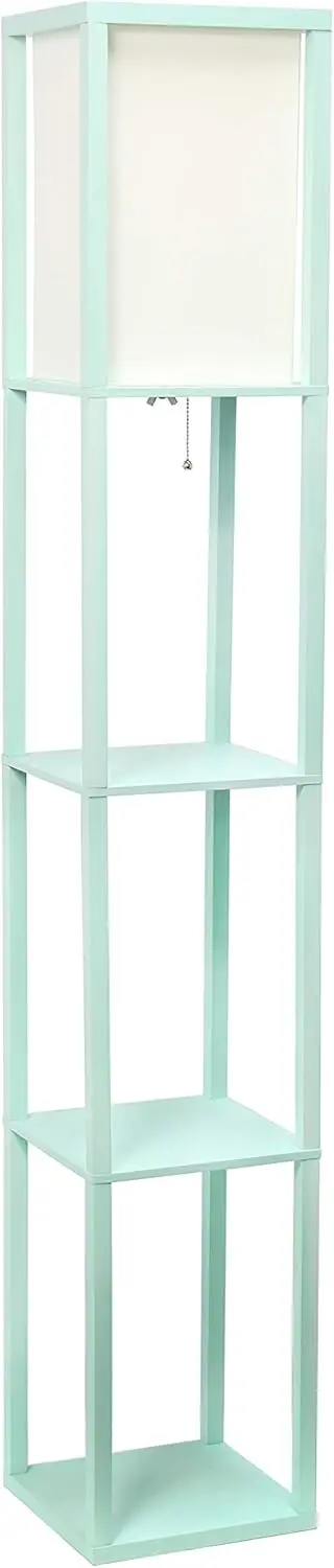 LF1014-WHT Etagere Organizer Storage Shelf Linen Shade Floor Lamp, White
LF1014-WHT Etagere Organizer Storage Shelf Linen Shade Floor Lamp, White