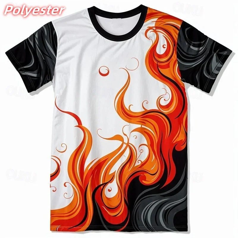 3D Printed Flame Stripe T Shirt For Men Colorful Pattern T-Shirts Summer Harajuku Short Sleeve Round Neck Tops Loose Tees
3D Printed Flame Stripe T Shirt For Men Colorful Pattern T-Shirts Summer Harajuku Short Sleeve Round Neck Tops Loose Tees