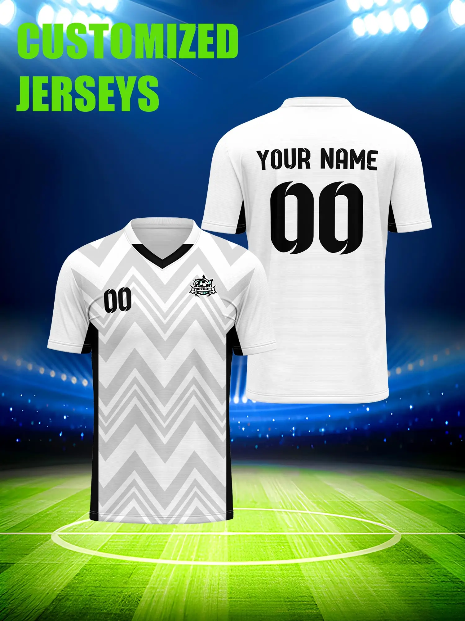 Custom Soccer Jersey With Custom Image, Number And Name, high-performance polyester sport fabric
Custom Soccer Jersey With Custom Image, Number And Name, high-performance polyester sport fabric