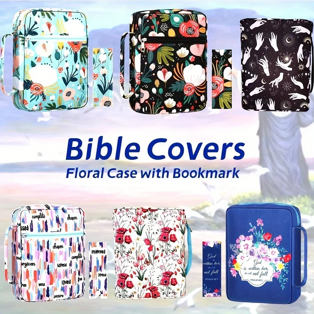 Bible Cover Case Floral Bible Cover Bag for Women, Stylish Functional Portable Bible Carrying Case Pockets Zipper Study
Bible Cover Case Floral Bible Cover Bag for Women, Stylish Functional Portable Bible Carrying Case Pockets Zipper Study