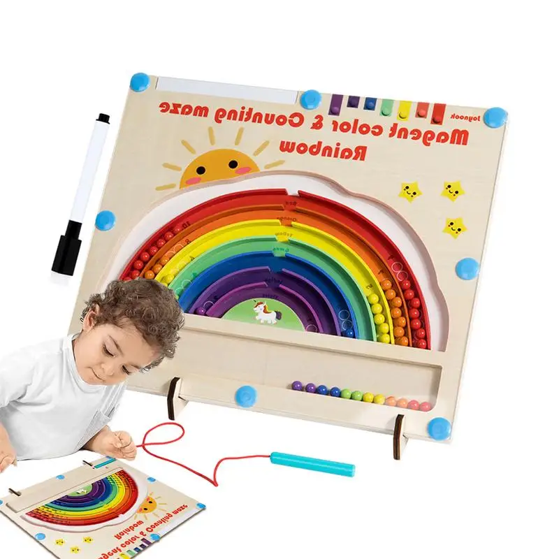 Wooden Magnet Board Puzzles Rainbow Wooden Magnet Puzzle Montessori Magnet Color And Counting Maze Montessori Fine Motor Skills
Wooden Magnet Board Puzzles Rainbow Wooden Magnet Puzzle Montessori Magnet Color And Counting Maze Montessori Fine Motor Skills