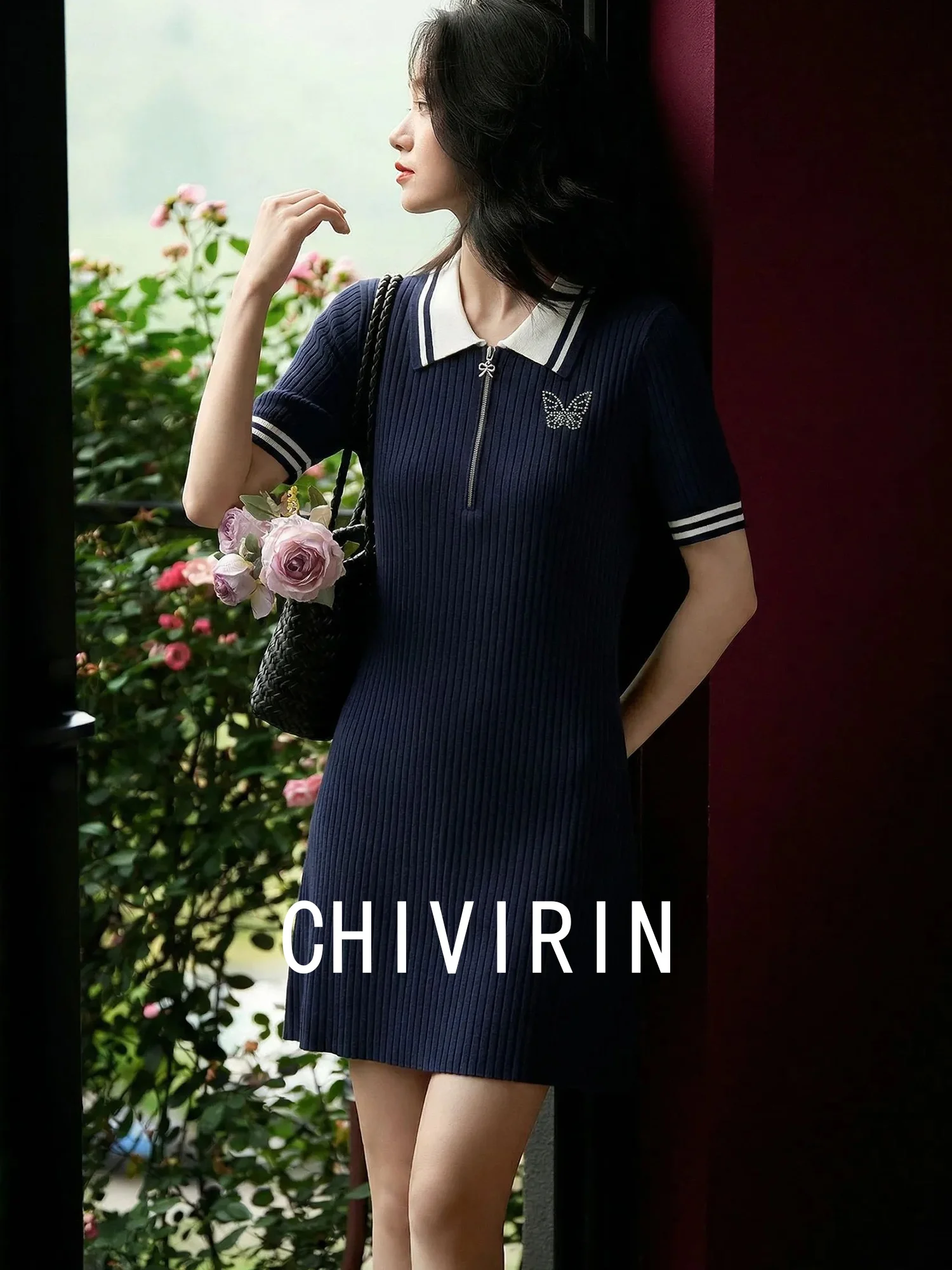 Chivirin Collar Knitted Dress Women's Slim Fit Short Sleeve Summer New Style Versatile Age Reduction City Commute Dress
Chivirin Collar Knitted Dress Women's Slim Fit Short Sleeve Summer New Style Versatile Age Reduction City Commute Dress