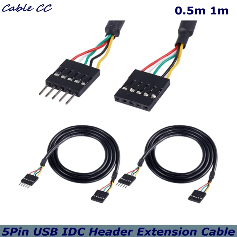 5Pin USB IDC Header Extension Cable,2.54 Dupont 5-Pin Male to Female Motherboard Header Cable for USB Ports, Expansion Cards
5Pin USB IDC Header Extension Cable,2.54 Dupont 5-Pin Male to Female Motherboard Header Cable for USB Ports, Expansion Cards
