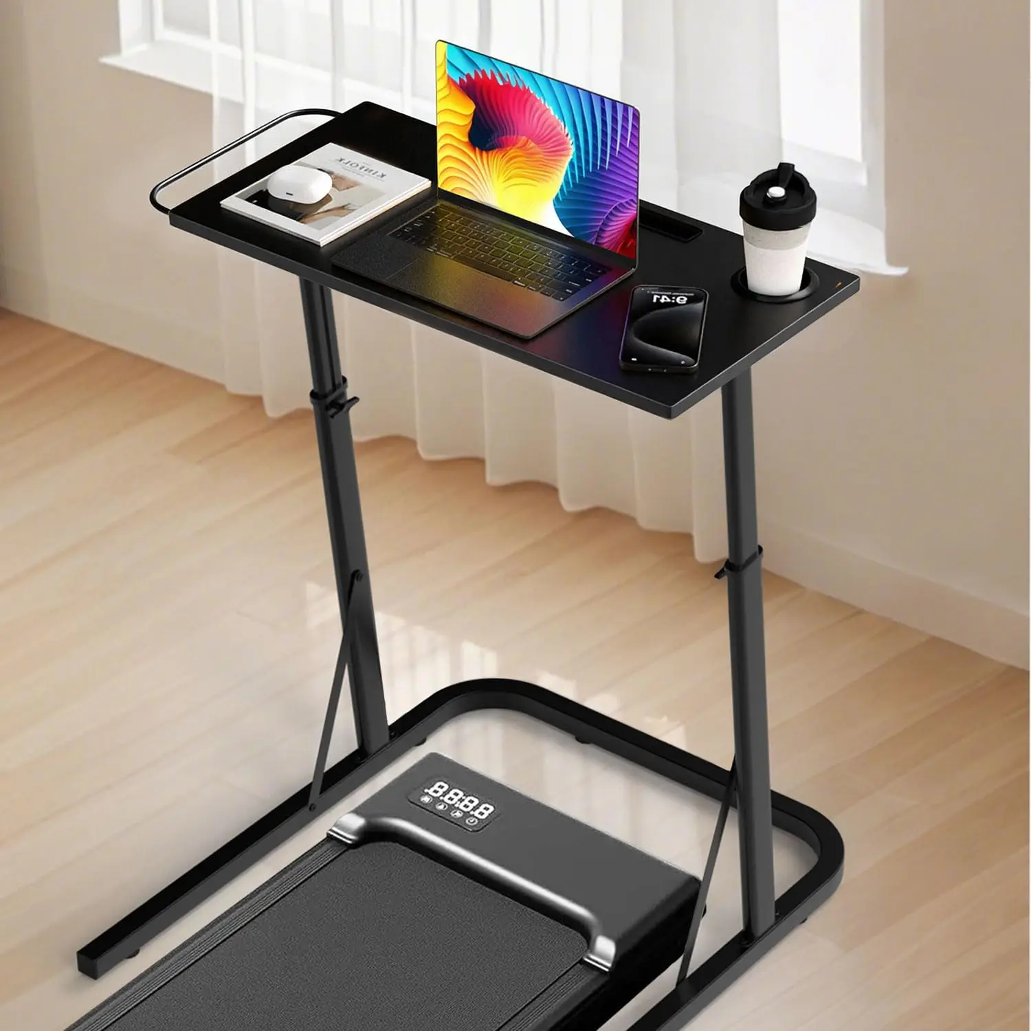 Adjustable Treadmill Desk for Standing Workstation, Indoor Exercise While Working or Watching TV, Black
Adjustable Treadmill Desk for Standing Workstation, Indoor Exercise While Working or Watching TV, Black