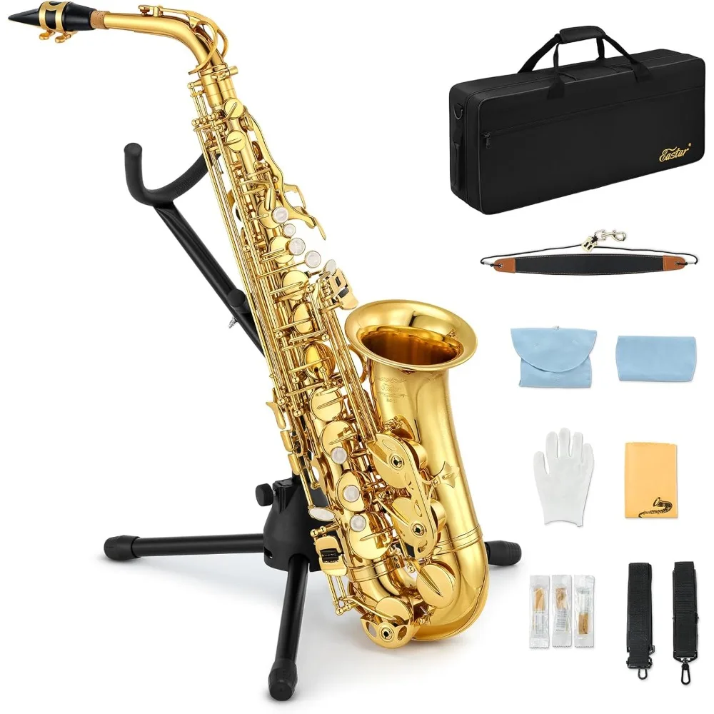 AS-Ⅱ Student Alto Saxophone E Flat Gold Lacquer Alto Beginner Sax Full Kit With Carrying Sax Case Mouthpiece Straps Reeds Stand
AS-Ⅱ Student Alto Saxophone E Flat Gold Lacquer Alto Beginner Sax Full Kit With Carrying Sax Case Mouthpiece Straps Reeds Stand