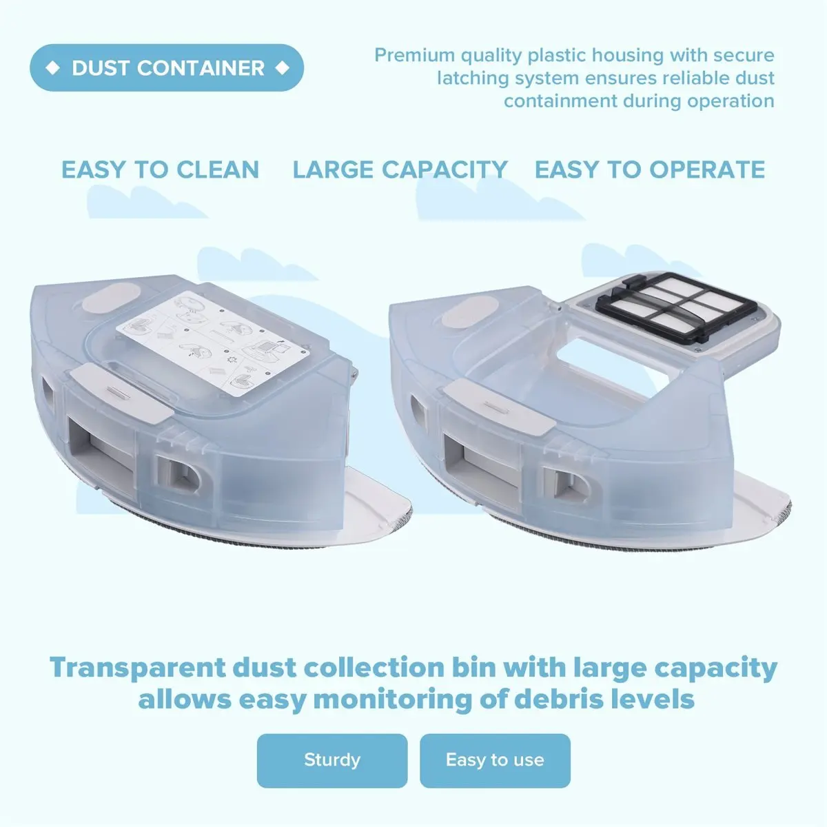 Пылесборник с фильтрами для пылесосов M5/L5, сменный кронштейн для швабры и подушечки для швабры
Пылесборник с фильтрами для пылесосов M5/L5, сменный кронштейн для швабры и подушечки для швабры