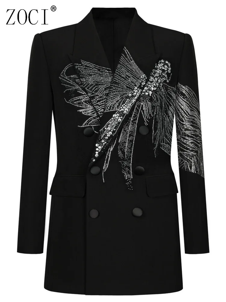 ZOCI Rhinestone Women's Blazers Spliced Unique Design Female Runway Look Suit Jackets Long Sleeve Notched Coats 2025 Spring New
ZOCI Rhinestone Women's Blazers Spliced Unique Design Female Runway Look Suit Jackets Long Sleeve Notched Coats 2025 Spring New