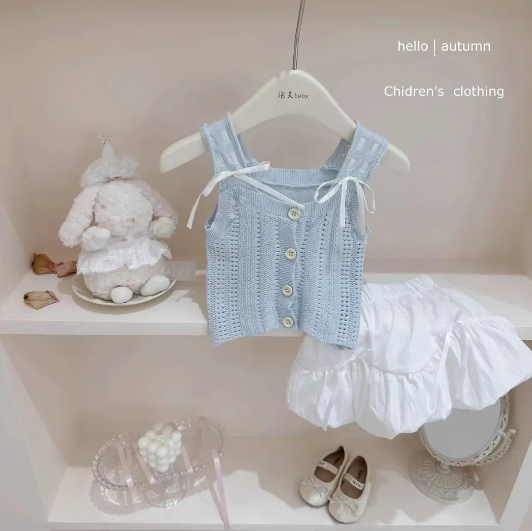 SSweater Set Vest Camisole Bud Skirt Two-Piece Suit Fashion Summer Girls' Summer Western Style Hollow-out
SSweater Set Vest Camisole Bud Skirt Two-Piece Suit Fashion Summer Girls' Summer Western Style Hollow-out