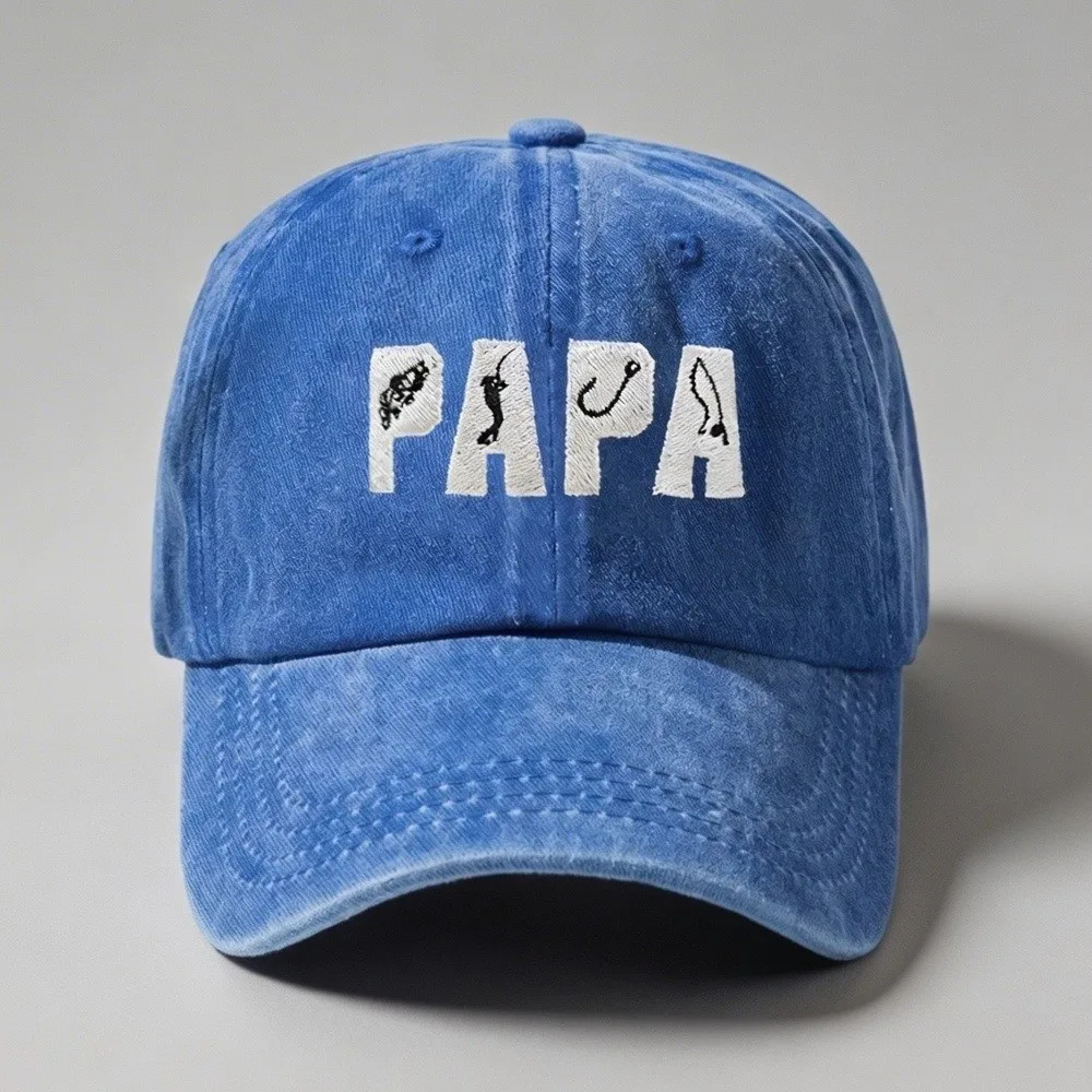 PAPA Letter Embroidery Fishing Hook Hat Adjustable Curved Brim Dad Hat Distressed Washed Cotton Cotton Baseball Hat
PAPA Letter Embroidery Fishing Hook Hat Adjustable Curved Brim Dad Hat Distressed Washed Cotton Cotton Baseball Hat