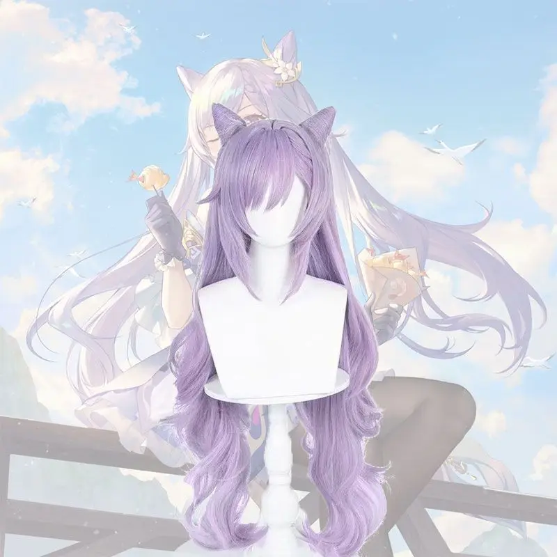  Парик Genshin Impact Kequing - высококачественные фиолетовые волосы для косплея, регулируемые зажимы, 100% канекалон, аниме-конвенский костюм 
 Парик Genshin Impact Kequing - высококачественные фиолетовые волосы для косплея, регулируемые зажимы, 100% канекалон, аниме-конвенский костюм