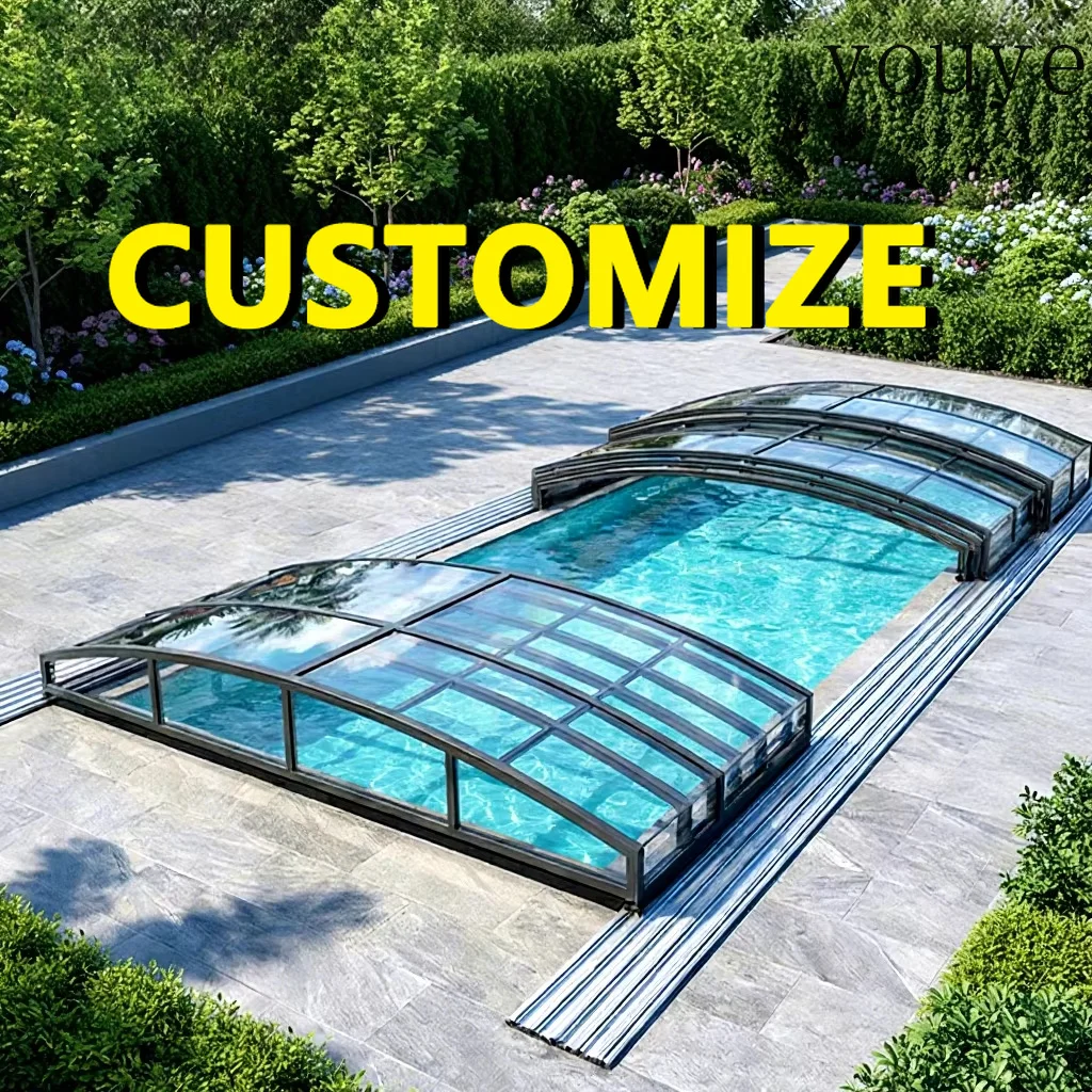 Any Size Custom Aluminum Telescopic Swimming Pool Cover Transparent Retractable Weatherproof Outdoor Backyard Garden Patio Shelt
Any Size Custom Aluminum Telescopic Swimming Pool Cover Transparent Retractable Weatherproof Outdoor Backyard Garden Patio Shelt