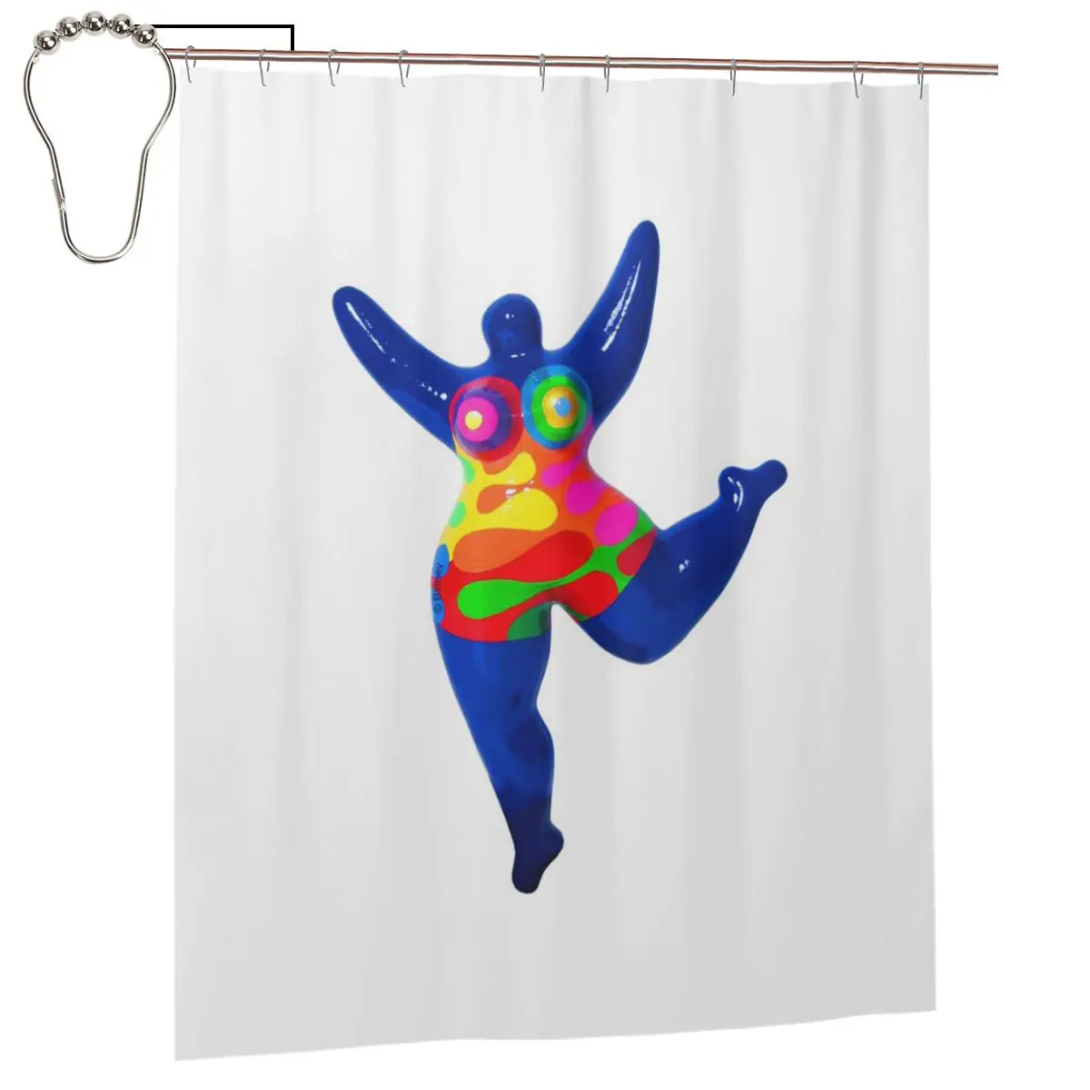 Синяя занавеска для душа Blue Nana Biriney в честь Ники де Сен-Фалле, полиэстеровая, водонепроницаемая, с крючками
Синяя занавеска для душа Blue Nana Biriney в честь Ники де Сен-Фалле, полиэстеровая, водонепроницаемая, с крючками