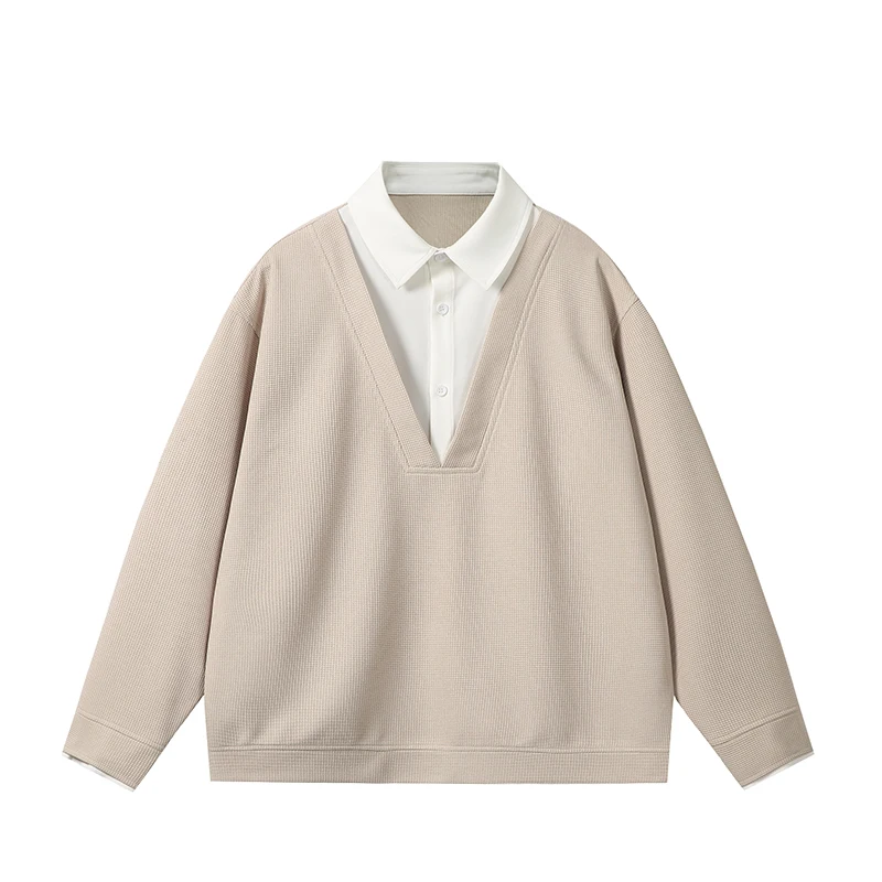 New Autumn Fashion Trendy Solid Color Lapel Casual Streetwear Fake Two-Piece Sweatshirt Stylish & Versatile Outfit Clothing Male
New Autumn Fashion Trendy Solid Color Lapel Casual Streetwear Fake Two-Piece Sweatshirt Stylish & Versatile Outfit Clothing Male