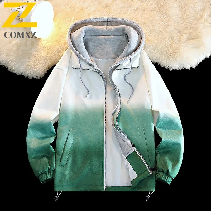 COMXZ Cross Border New Fake Two Piece Gradient Coat Men Youth Casual Loose Hooded Jacket Fashion Color Block Unisex
COMXZ Cross Border New Fake Two Piece Gradient Coat Men Youth Casual Loose Hooded Jacket Fashion Color Block Unisex