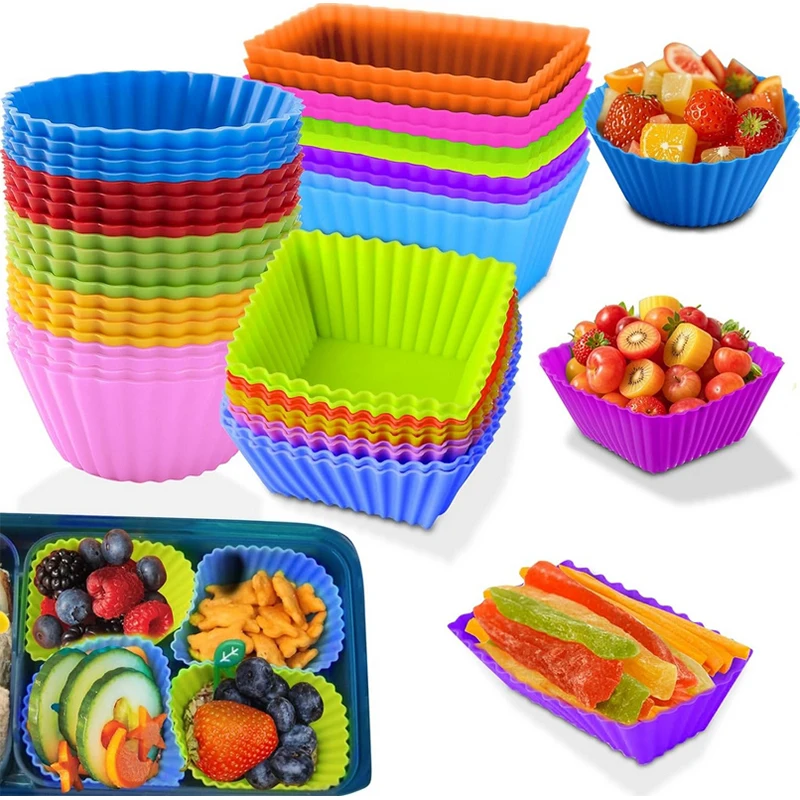 3/4PCS Silicone Lunch Box Dividers For Children Kids School Food Dividers For Bento Box Silicone Cupcake Liners Mold Baking Tool
3/4PCS Silicone Lunch Box Dividers For Children Kids School Food Dividers For Bento Box Silicone Cupcake Liners Mold Baking Tool