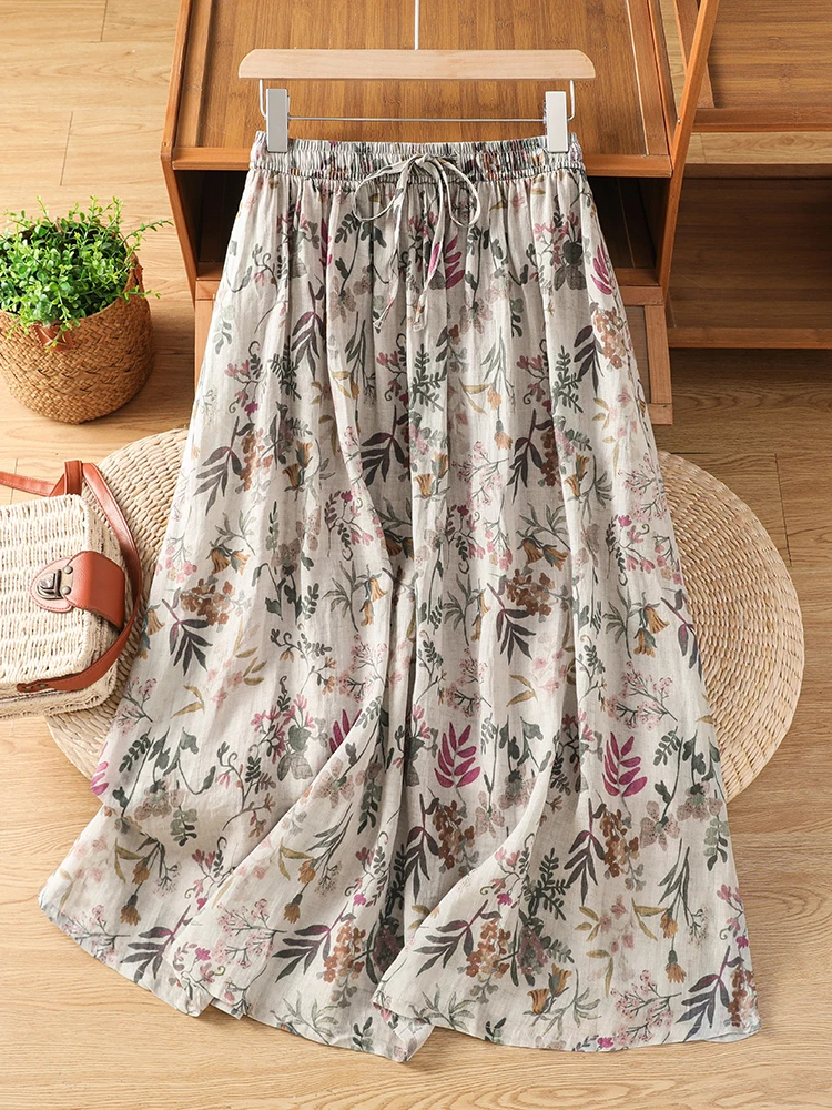 Summer 2026 Large Size Women's Cotton Linen Print A-Line Skirt Breathable Lightweight Floral Half-length Skirts Casual Wear
Summer 2026 Large Size Women's Cotton Linen Print A-Line Skirt Breathable Lightweight Floral Half-length Skirts Casual Wear