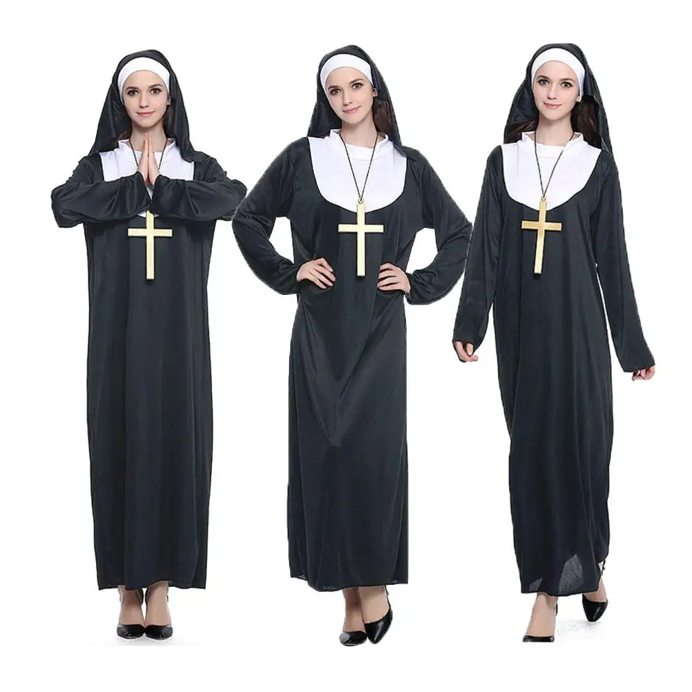 Halloween Nun Costume 3 Piece Women Gowns Scary Adult Cosplay Costumes Premium Material One Size Fits All
Halloween Nun Costume 3 Piece Women Gowns Scary Adult Cosplay Costumes Premium Material One Size Fits All