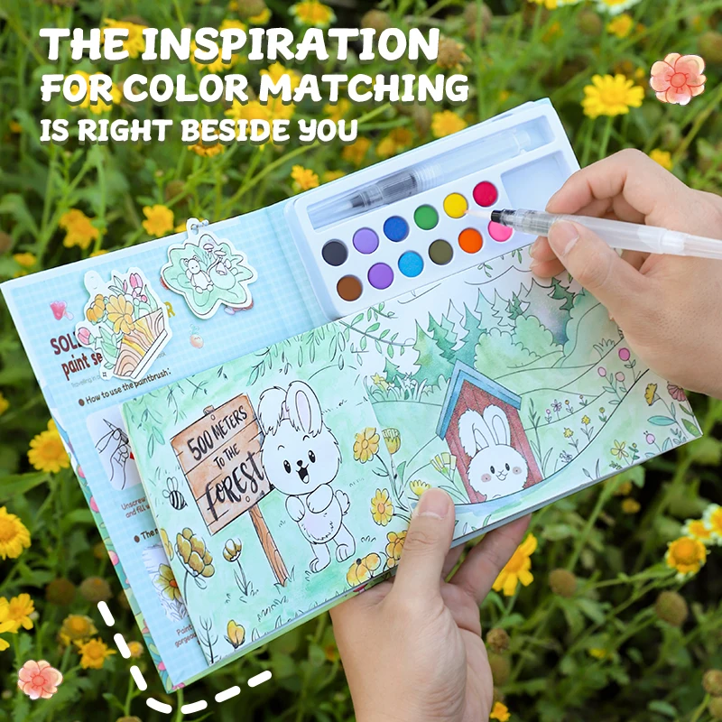 Coloring Books with Solid Pigment Drawing Pad Art Painting Notebook for Creative Activity Sketch Coloring Painting Book
Coloring Books with Solid Pigment Drawing Pad Art Painting Notebook for Creative Activity Sketch Coloring Painting Book