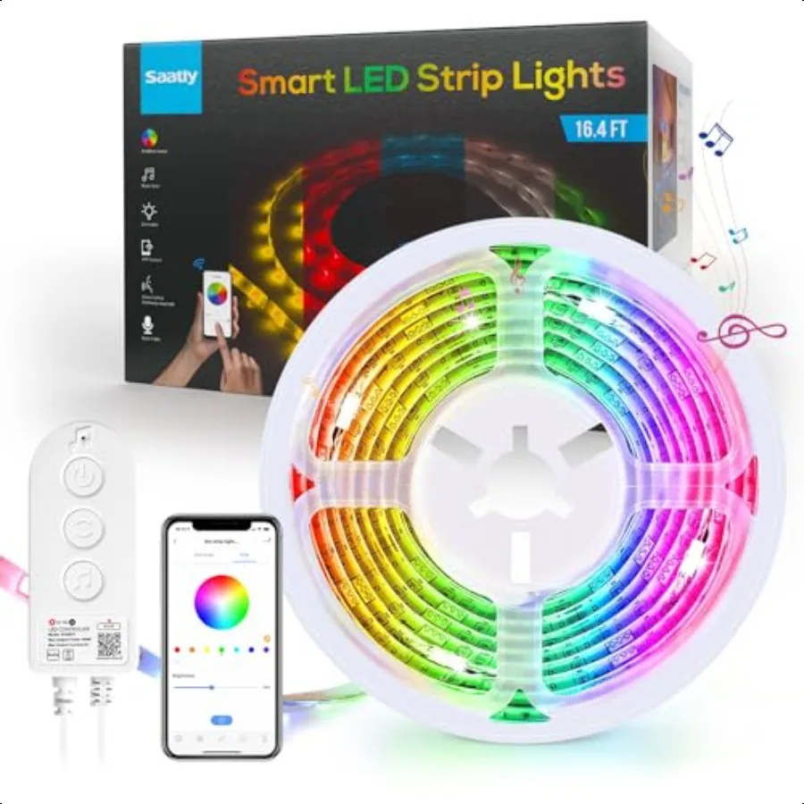 Led Lights for Bedroom 65.6ft Music Sync Color Changing Strip Lights with Remote and App Double Control RGB Led Strip Light for
Led Lights for Bedroom 65.6ft Music Sync Color Changing Strip Lights with Remote and App Double Control RGB Led Strip Light for