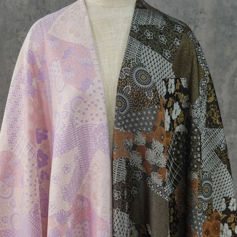 Wide148cm Japanese Geometric Floral Jacquard Fabric, Irregular Patchwork Design for Dress Making, Yarn-Dyed Decorative Cloth
Wide148cm Japanese Geometric Floral Jacquard Fabric, Irregular Patchwork Design for Dress Making, Yarn-Dyed Decorative Cloth