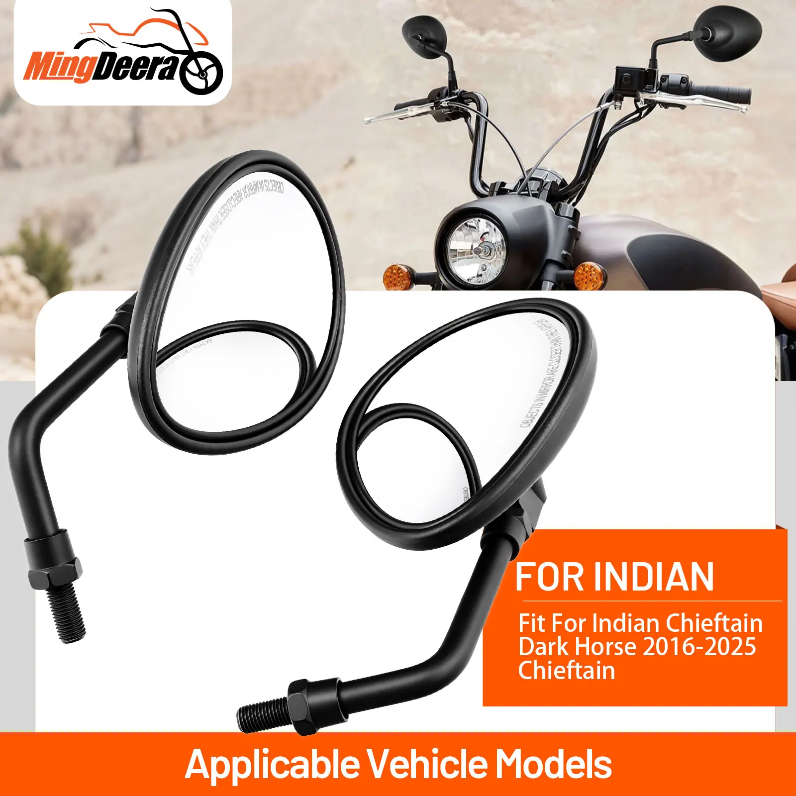 Зеркала заднего вида для мотоцикла Indian Chieftain Dark Horse 2016-2025, левое и правое
Зеркала заднего вида для мотоцикла Indian Chieftain Dark Horse 2016-2025, левое и правое
