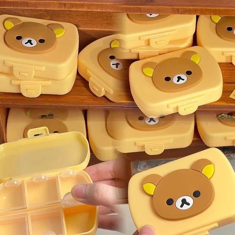 Rilakkuma Cute Mini Portable Travel Cartoon Compartment Storage Box 9x7x3cm Student Planner Jewelry Pill Organizer
Rilakkuma Cute Mini Portable Travel Cartoon Compartment Storage Box 9x7x3cm Student Planner Jewelry Pill Organizer