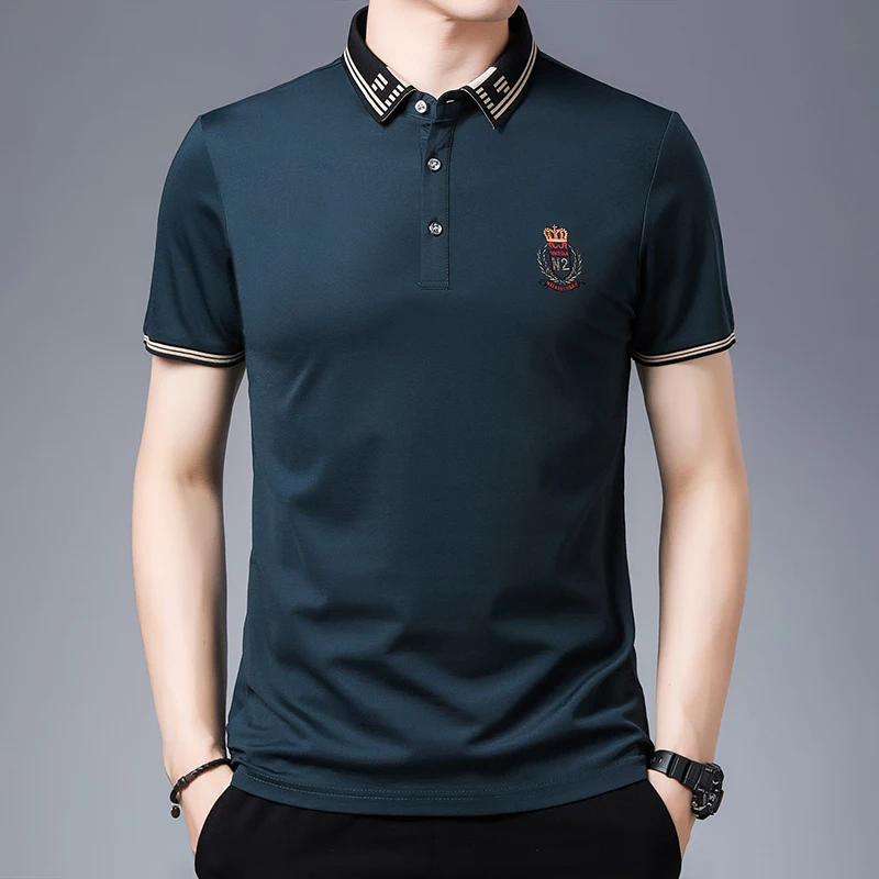 Lapel T-shirt Men's Shirt Collar POLO Shirt Men's Korean Loose Top Business Casual Sports Half-sleeved T-shirt
Lapel T-shirt Men's Shirt Collar POLO Shirt Men's Korean Loose Top Business Casual Sports Half-sleeved T-shirt