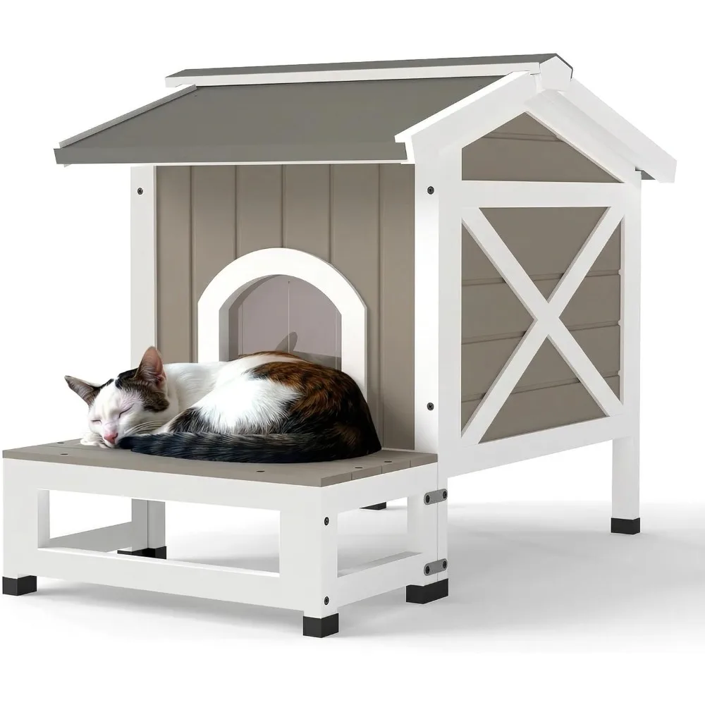 16.5" L Outdoor Cat House,Waterproof Feral Cat Shelter with 2 Escape Doors for Outdoor Cats,Weatherproof Cat Houses
16.5" L Outdoor Cat House,Waterproof Feral Cat Shelter with 2 Escape Doors for Outdoor Cats,Weatherproof Cat Houses