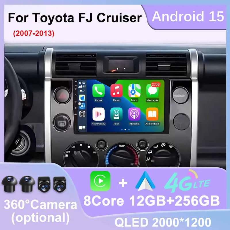 Android 15 For Toyota FJ Cruiser 2007-2013 Car Radio Multimedia Player GPS Navigation Carplay Auto Bluetooth WIFI 4G DSP
Android 15 For Toyota FJ Cruiser 2007-2013 Car Radio Multimedia Player GPS Navigation Carplay Auto Bluetooth WIFI 4G DSP