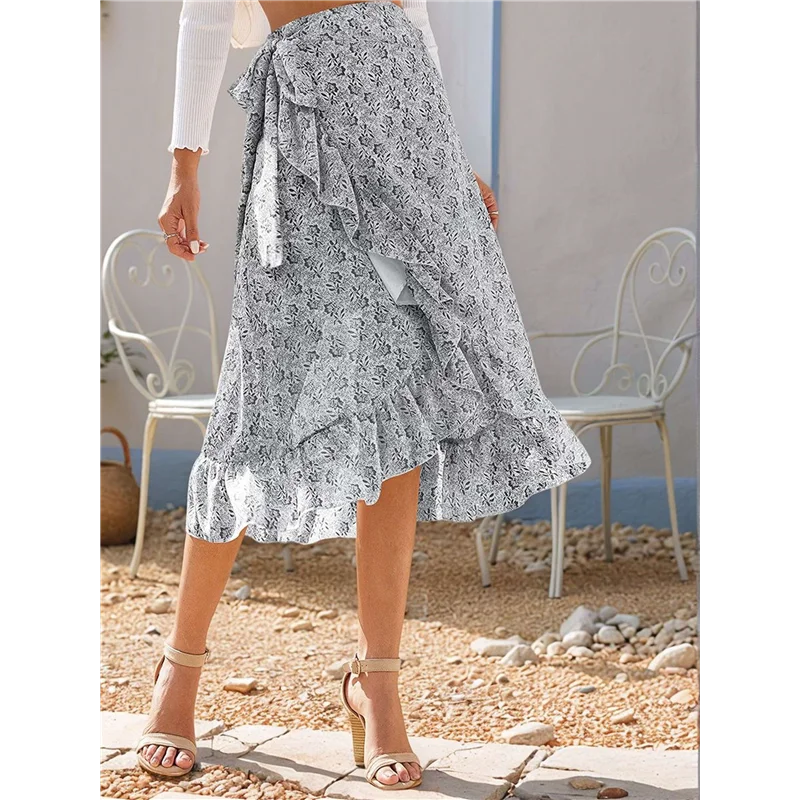 NEW-Women's Boho Floral Print Wrap Front Self Tie Knot Ruffle Hem Split Midi Skirt
NEW-Women's Boho Floral Print Wrap Front Self Tie Knot Ruffle Hem Split Midi Skirt