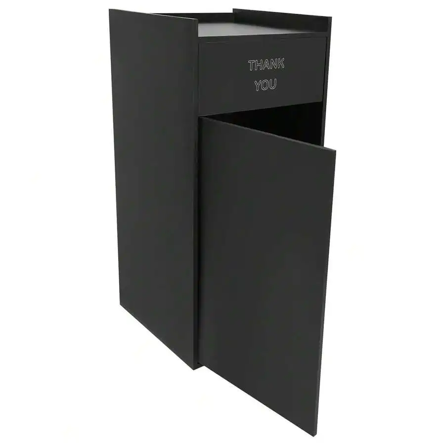 Modern Black Public Trash Can With Drawer And Door, Large Capacity Stylish Design
Modern Black Public Trash Can With Drawer And Door, Large Capacity Stylish Design