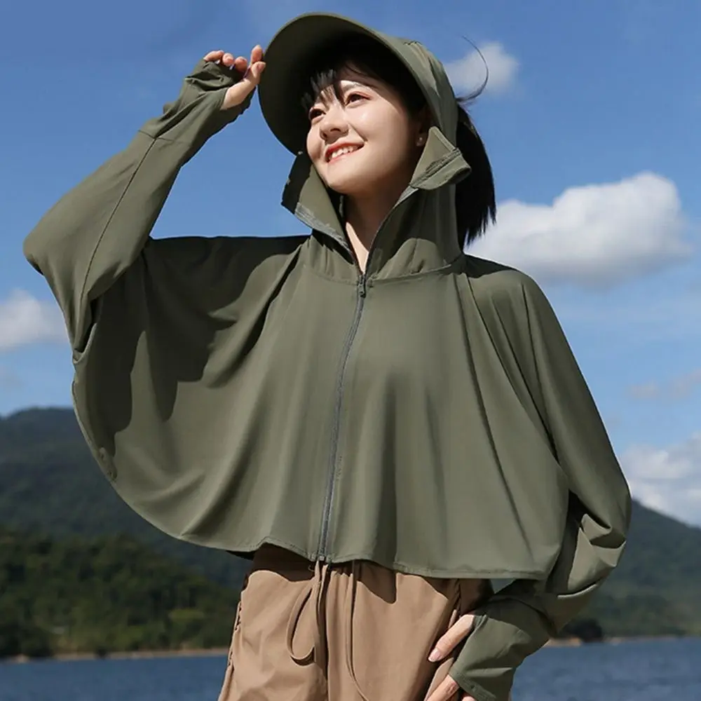 Solid Color Sunscreen Hoodie Long Sleeve Large Brim Hat Sun Protection Clothing Crop Top UV Protection Outdoor Riding Cape
Solid Color Sunscreen Hoodie Long Sleeve Large Brim Hat Sun Protection Clothing Crop Top UV Protection Outdoor Riding Cape