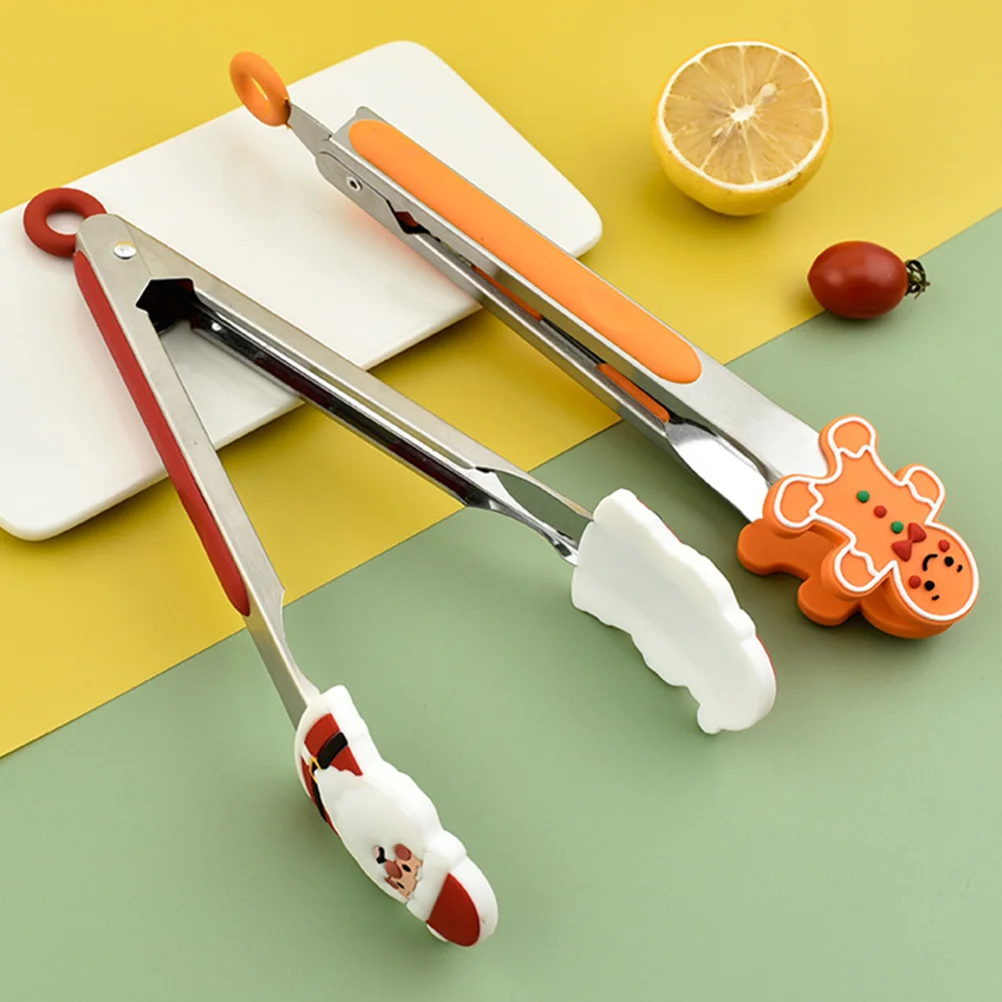 3pcs Food Tongs Stainless Steel Christmas Cartoon Silicone Non slip Steak Kitchen Cooking BBQ Party Grilling Tool
3pcs Food Tongs Stainless Steel Christmas Cartoon Silicone Non slip Steak Kitchen Cooking BBQ Party Grilling Tool