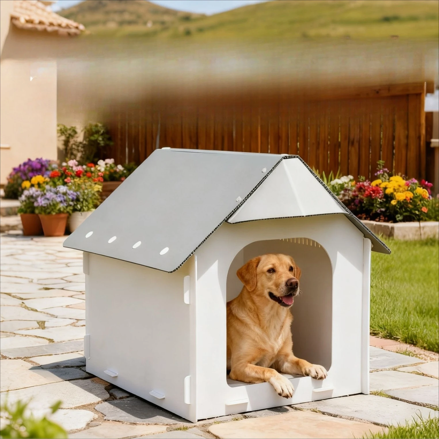 Outdoor dog house Waterproof rainproof sunscreen cold dog house Medium-sized dog kennel Outdoor courtyard kennel Rural dog shed
Outdoor dog house Waterproof rainproof sunscreen cold dog house Medium-sized dog kennel Outdoor courtyard kennel Rural dog shed