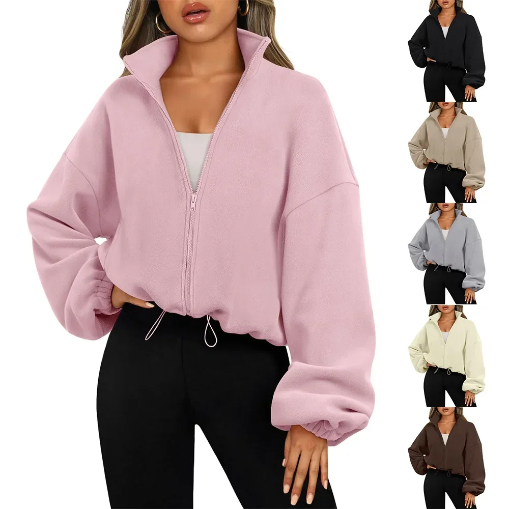 Stand Collar Full Sleeve Solid Women Loose Casual Coats Zipper Autumn Winter 2023 Regular Splice Thick Drawstring Jackets
Stand Collar Full Sleeve Solid Women Loose Casual Coats Zipper Autumn Winter 2023 Regular Splice Thick Drawstring Jackets
