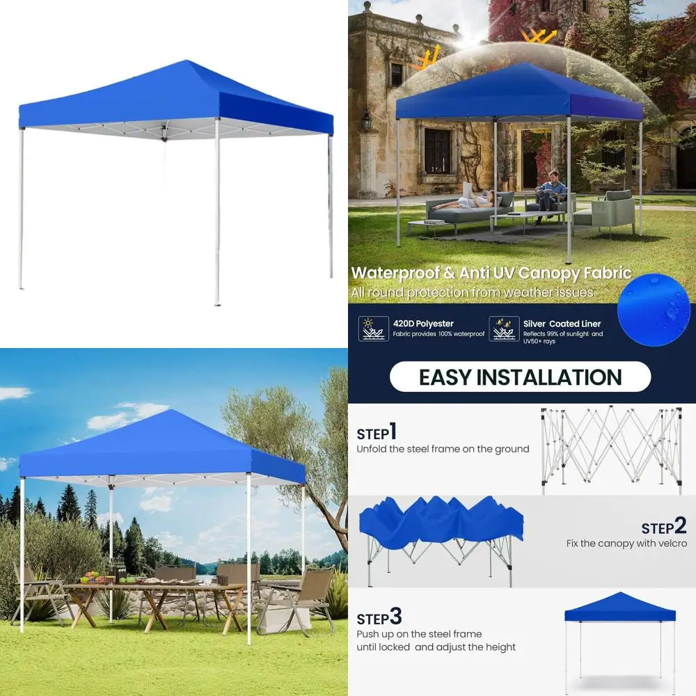 10x10 Instant Canopy Tent, Durable Waterproof Shelter for Outdoor Events, Beach, Camping with Carry Bag
10x10 Instant Canopy Tent, Durable Waterproof Shelter for Outdoor Events, Beach, Camping with Carry Bag