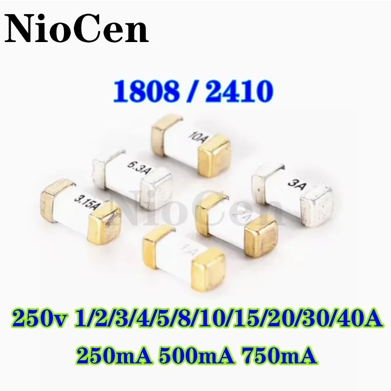 (10pcs)1808/2410 250V 1A 2A 3A 4A 5A 8A 10A 15A 20A 30A 40A 250mA 500mA 750mA Chip Blown Fuse
(10pcs)1808/2410 250V 1A 2A 3A 4A 5A 8A 10A 15A 20A 30A 40A 250mA 500mA 750mA Chip Blown Fuse