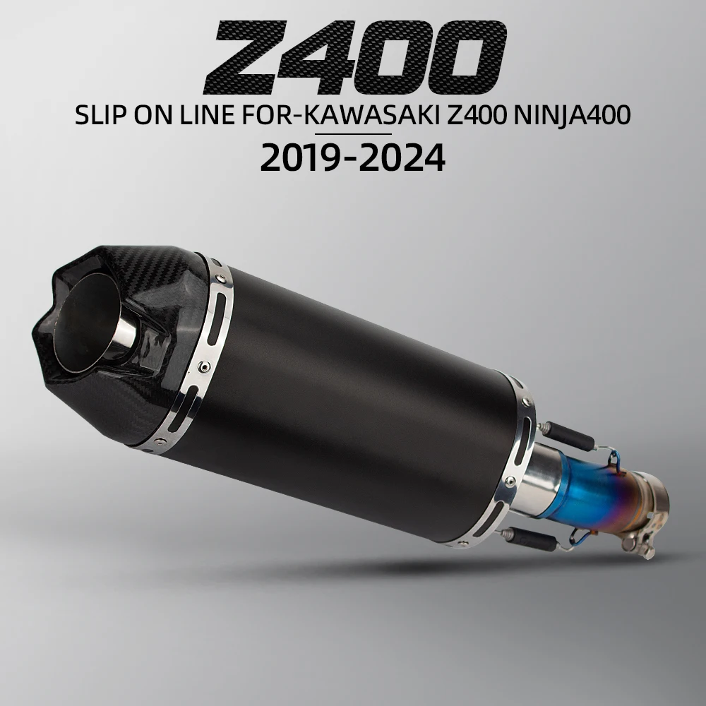 Motorcycle Exhaust Escape Arro Carbon Tip Muffler with Middle Link Pipe DB Killer For KAWASAKI Z400 Ninja400 2019-2024
Motorcycle Exhaust Escape Arro Carbon Tip Muffler with Middle Link Pipe DB Killer For KAWASAKI Z400 Ninja400 2019-2024