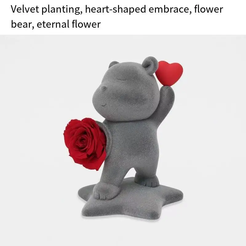 Flocking Show Love Embrace Flower Bear Eternal Flower Christmas Gift for Girlfriend Qixi Valentine's Day Birthday Gift
Flocking Show Love Embrace Flower Bear Eternal Flower Christmas Gift for Girlfriend Qixi Valentine's Day Birthday Gift