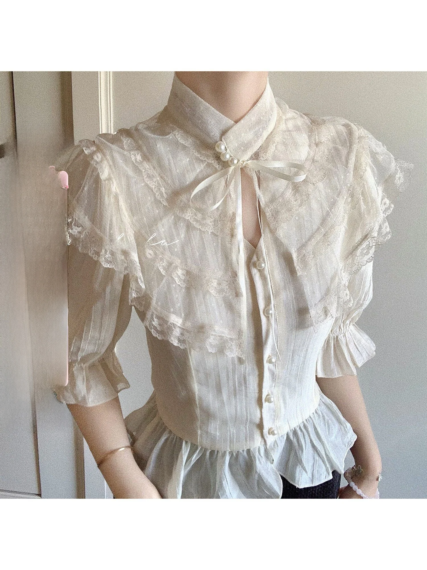 Vintage Girl Sleepwear Shirt And Chiffon Skirt Set Women's Elegant Two-Piece Suit Sweet Style Loose Fit Five-Button Closure
Vintage Girl Sleepwear Shirt And Chiffon Skirt Set Women's Elegant Two-Piece Suit Sweet Style Loose Fit Five-Button Closure