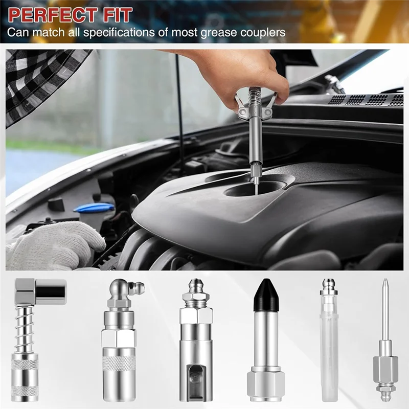 Grease Coupler Kit Tool Grease Tip 28-Piece Grease Coupler Kit Quick Connect Grease Fittings Complete Lube Accessoriesm12k
Grease Coupler Kit Tool Grease Tip 28-Piece Grease Coupler Kit Quick Connect Grease Fittings Complete Lube Accessoriesm12k